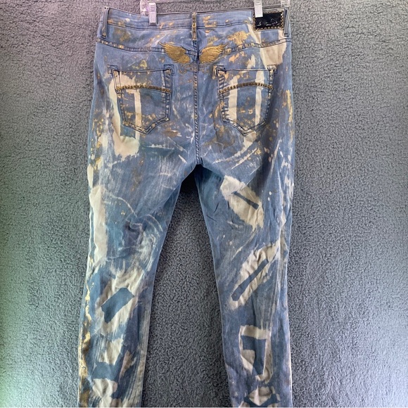 Robin's Jean Long Flap Motaro Mens Size 36 Distressed Stylish Made In The USA - Picture 4 of 13